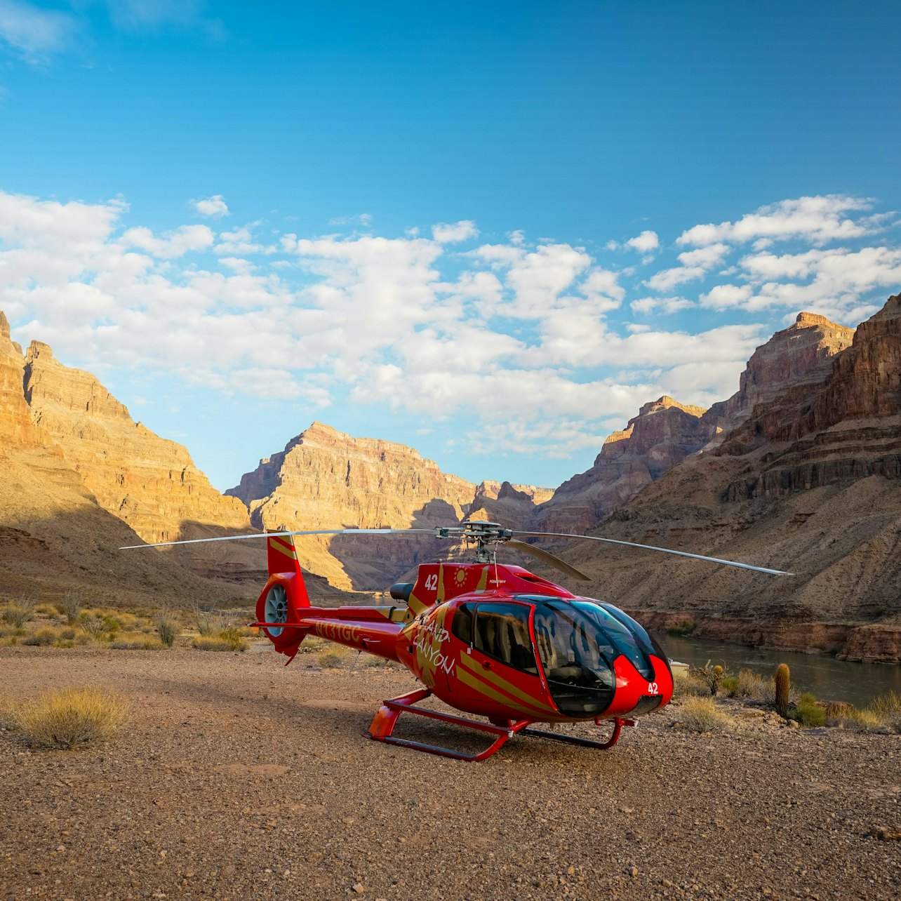 Grand Canyon: Sunset Helicopter Tour with Canyon Floor Landing + Champagne - Photo 1 of 8